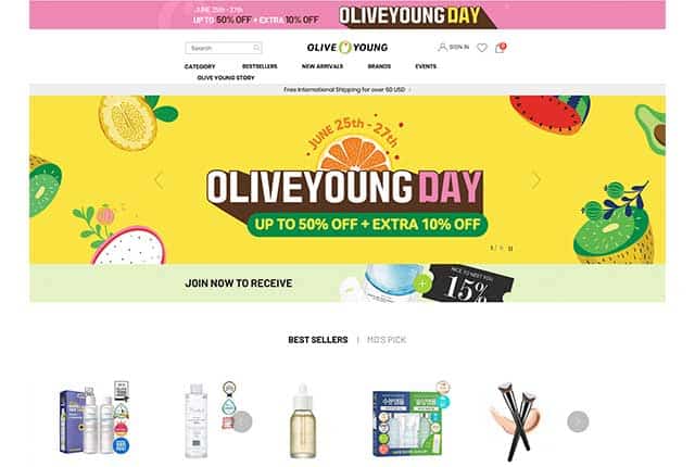 K-beauty Olive Young beauty store